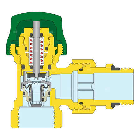 DYNAMICAL - Dynamiczny termostatyczny zawór grzejnikowy przystosowany do montażu głowic termostatycznych lub siłowników elektro
