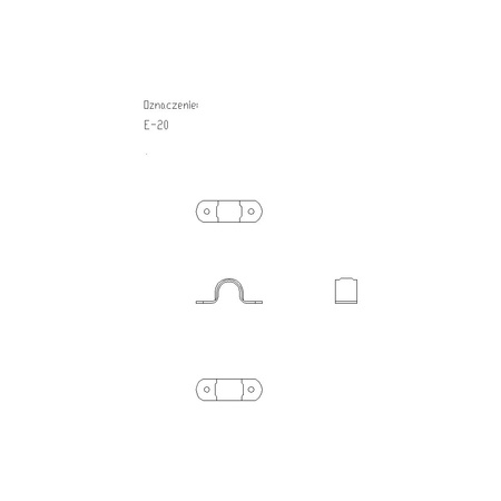 Obejma mocująca elektryczna NICZUK E 20 mm (ocynk galwaniczny)