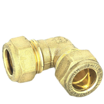 Kolano skręcane QIK Do rur miedzianych, mosiądz, 18 mm (złącze skręcane x złącze skręcane)