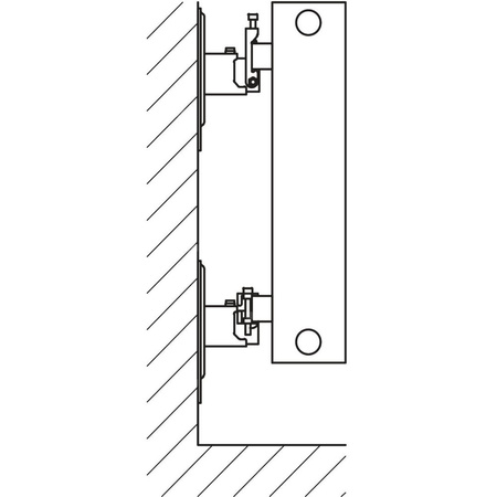 Ściana grzewcza Kermi Heizwand HHN Typ20 BH420x72x2600mm QN1934, weiß, 6bar, o. Abd, AB 12