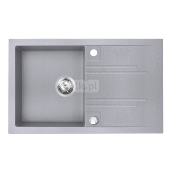 MEZZO II zlewozmywak granitowy 1-komorowy  48/78, szary
