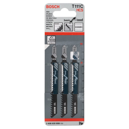 Brzeszczot do wyrzynarek T 111 C 3 szt. NS