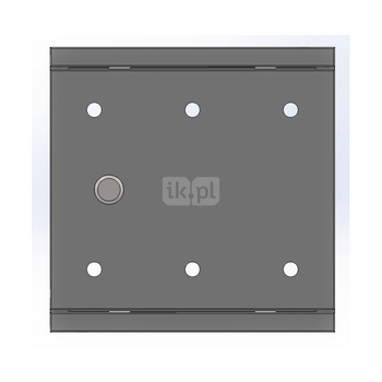 Skrzynka gazowa 250x250 wnękowa, stalowa, RAL 7037 popiel