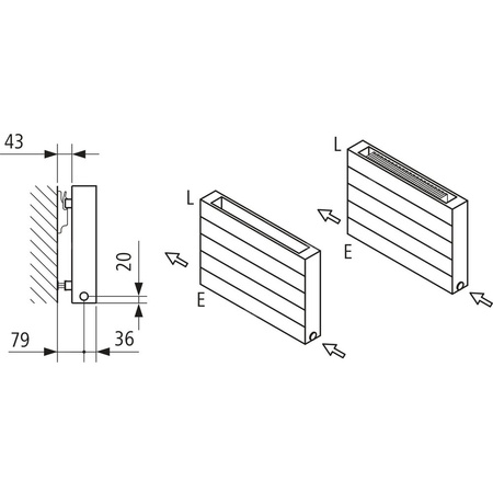 Grzejnik płytowy typ 21 KERMI V-HHV QN2629(R), z osłoną wym. 490 x 2200 mm, kolor biały, moc 2629 W