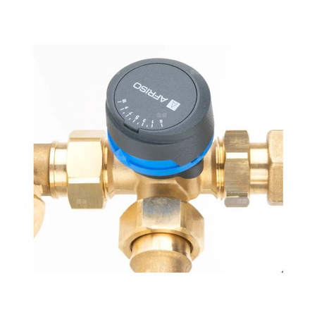 Grupa pompowa AFRISO BPS 961 AP GZ x GW 1'' x 3/4'', z zaworem mieszającym, z zaworem termostatycznym, z pompą obiegową AFRISO APH 160 15-7/130 mm