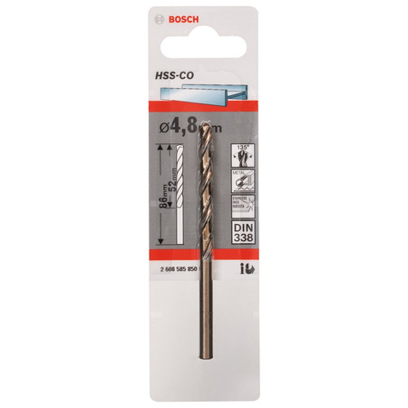 WIERTŁO STAND. HSS-CO 135'4,8/52MM