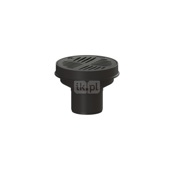 Wpust podwórzowy Ecoguss DN100, odpływ pionowy, z okrągłą ramą nośną