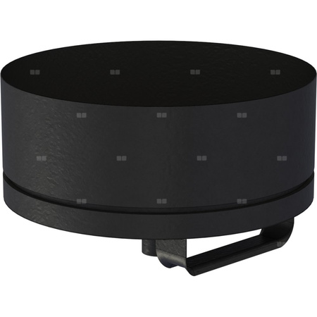 Naczynie na sadzę z miską kondensacyjną fi 150 mm, lakierowane na czarno lakierowane na czarno