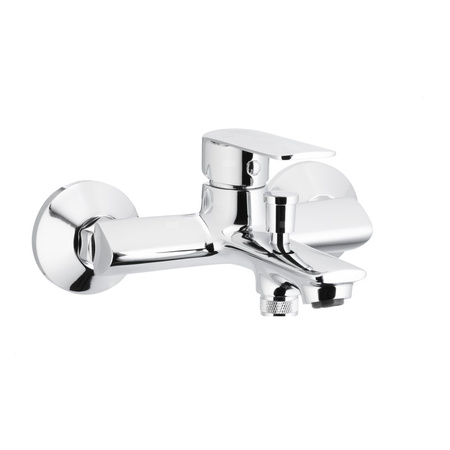 Bateria wannowa ścienna KFA Armatura AGAT, kolor chrom