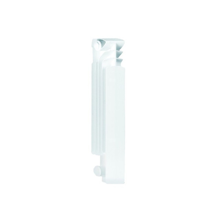Grzejnik żeberkowy KFA Armatura G350F aluminium, podłączenie boczne 422 x 80 mm, kolor biały (RAL 9010)