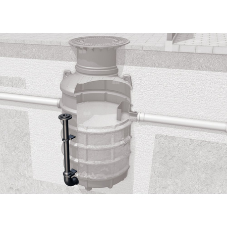 Opróżnianie bezpośrednie do separatorów tłuszczu - przyłącze prawe