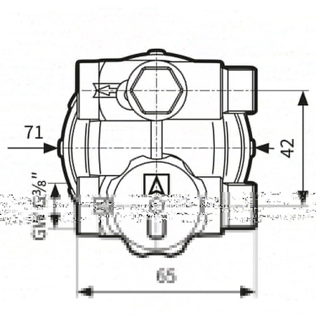 Filtr olejowy AFRISO Z500St dwururowy fi 3/8'' x 3/8'' GW x GZ, z wkładem stalowym, maks. przepływ 220 l/h