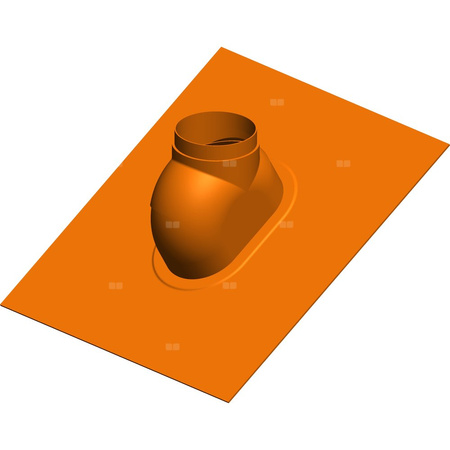 CONCEPT Przepust dachowy czerwony do dachu skośnego 0 - 48°, dla systemu powietrzno-spalinowego Ø 60/100