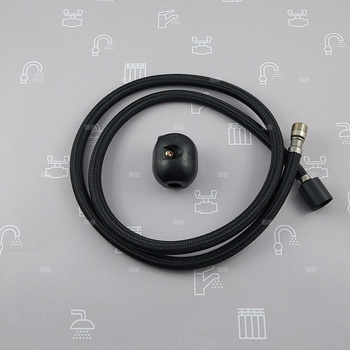 WĄŻ NYLONOWY Z CIĘŻARKIEM L=1500 MM BAT. INDIRA BLACK