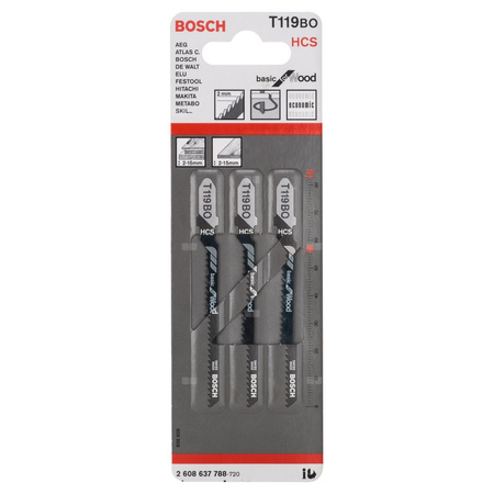 Brzeszczot do wyrzynarek T 119 BO 3 szt. NS