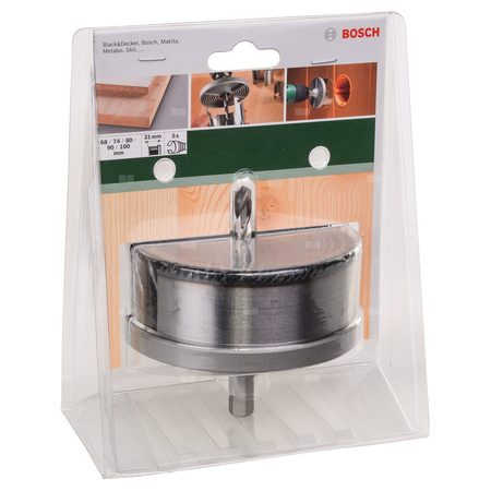 5-częściowy zestaw wieńców tnących 68, 74, 80, 90, 100 mm