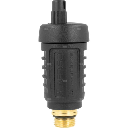 Odpowietrznik automatyczny pionowy, hybrydowy PrimoVent G3/8'' z Aquastop i zaworem stopowym, R1/2''