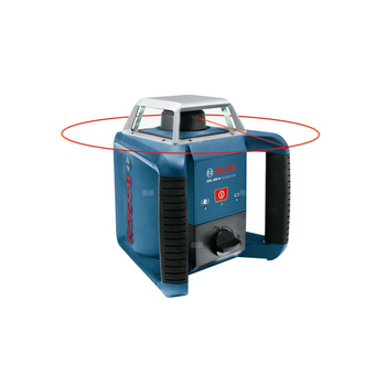 Laser obrotowy GRL 400 H Set w walizce z 2 bateriami (LR20), odbiornikiem