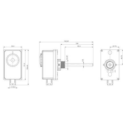 Termostat AFRISO TC2 zanurzeniowy 0-90'C, przyłącze GZ 1/2'', długość wkładki 100 mm