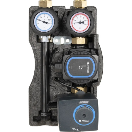 Grupa pompowa AFRISO BPG 241 GZ x nakrętka 1'' x 1'', z pompą obiegową AFRISO APH 160 15-7/130 mm, z siłownikiem arm 141