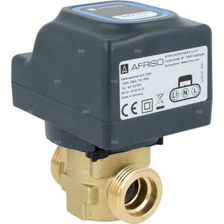 2-drogowy zawór strefowy AZV 453, DN20, G1'', Kvs 10, 230 V AC, NO