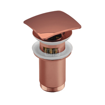 Zestaw odpływowy do umywalki PERFEXIM SPPMWK07K różowe złoto 2 3/4'', przycisk kwadratowy wypukły