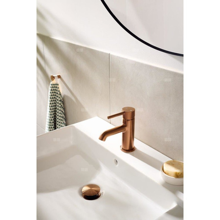 MOZA Bateria umywalkowa stojąca, Brushed rose gold PVD + click clack