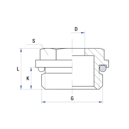 Korek RUMET otwór 8,2 mm mosiądz 5/4'' na klucz