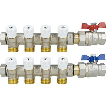 Zestaw podstawowy rozdzielacza do wody użytkowej ADM 204, G3/4'', 4 punkty poboru