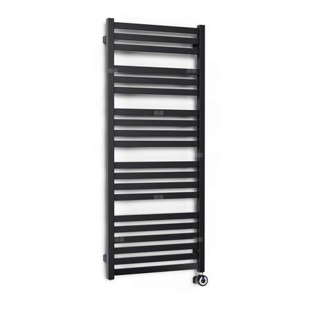 CONCEPT Grzejnik el. Malta 1210/600, czarny mat, podł ES, kabel prosty bez wtyczki z maskownicą