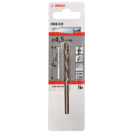 WIERTŁO STAND. HSS-CO 135'4,5/47MM