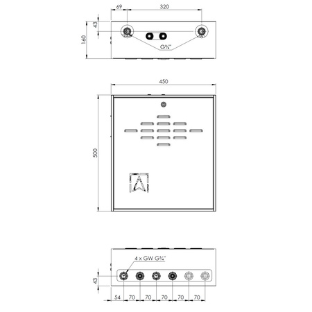 Grupa pompowa AFRISO PrimoBox AZB 200 GZ x GW 3/4'' x 3/4'', z izolacją