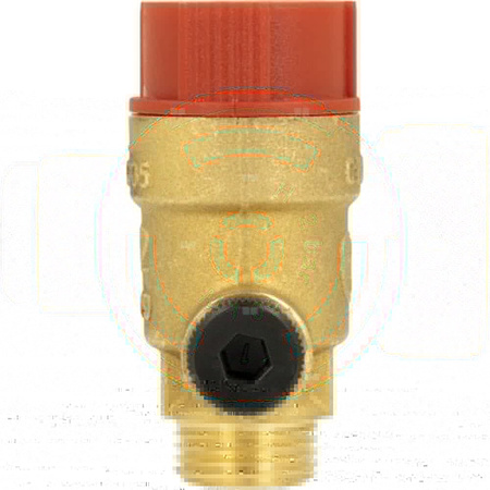 Zawór przelewowy AFRISO MS z wyjściem na manometr mosiądz 2 bar GZ x GW 1/2'' x 3/4''