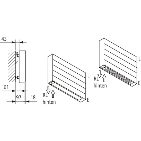 Ściana grzewcza Kermi Heizwand HHN Typ20 BH630x72x1100mm QN1130, weiß, 6bar, o. Abd, AB 12