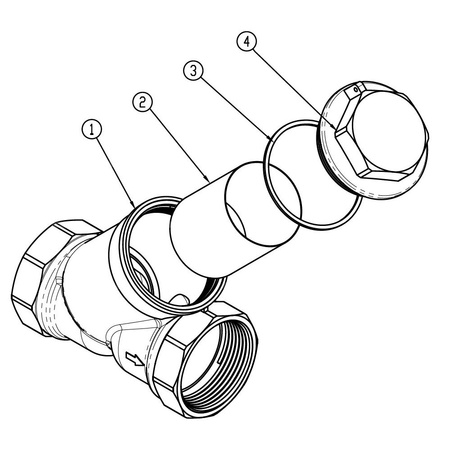 Filtr skośny siatkowy, nakrętno-nakrętny, DN80, G3