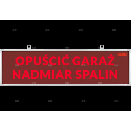 Tabl. ostrzeg. TP-4.As/H1 "NIE WCHODZIĆ NADMIAR SPALIN", wbud cicha syren, zasil 12V
