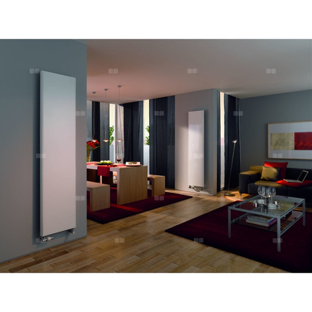 Grzejnik KermiX2 Verteo Plan typ 21 1200x66x400 biały, 10 bar, z osłonami bocznymi