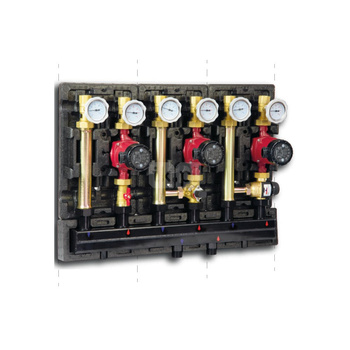 PHA-1006/G grupa pompowa z zaworem termostatycznym 20-43 C, z pompą Grundfos UPM3S