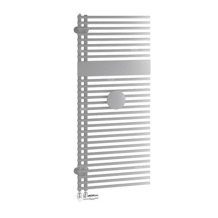 Grzejnik Kermi®Credo®Half®round 1400x600x46, srebro bł./srebro bł.,prawa strona