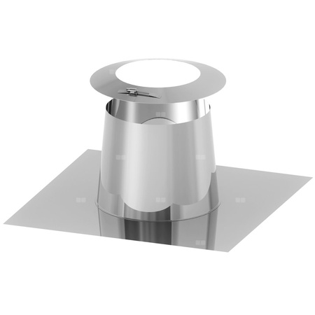 Przejście dachowe płaskie aluminiowe z kołnierzem fi80mm