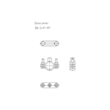 Obejma mocująca tryskaczowa NICZUK DN 24-28 mm 3/4-PP (ocynk galwaniczny)