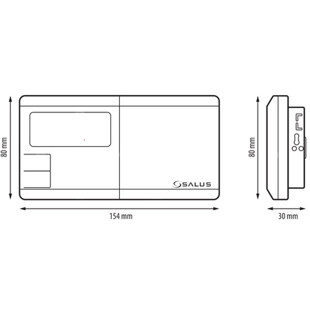 Temostat pokojowy dwużyłowe SALUS 091FLV2, kolor biały 230 V z wyświetlaczem