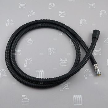 WĄŻ  NATRYSKU G1/2- M15x1, L1500 MM DO BAT. MOKAIT WANNOWEJ 4-OTWOROWEJ, BLACK