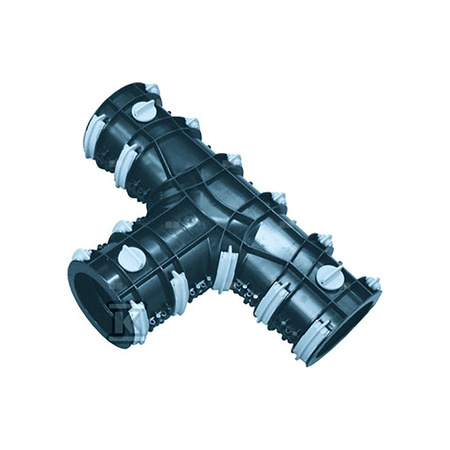 Trójnik BRUGG T-PEX PE 150 x 105 x 90 (na wtyk x na wtyk x na wtyk)