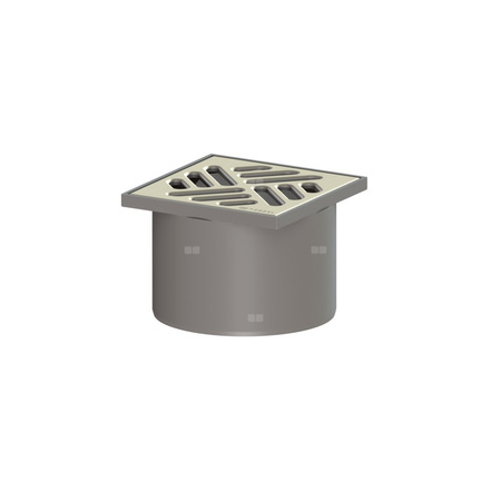 Kratka KESSEL kwadratowa ze stalowai nierdzewnej 100x100mm do wpustu