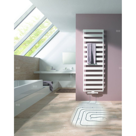 Grzejnik drabinkowy KERMI Casteo BH, wym. 1259 x 750 mm, kolor srebrny, moc 774W