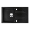 MEZZO II zlewozmywak granitowy 1-komorowy 48/78, grafit