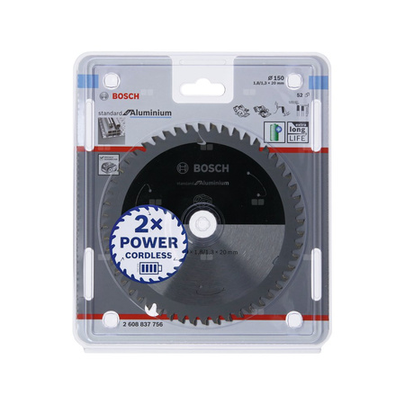 Ostrze do piły tarczowej bezprzewodowej Standard for Aluminium 165 x 1,8 / 1,3 x 15,875 T54