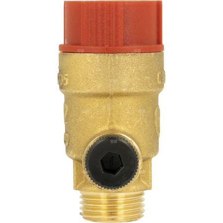 Zawór przelewowy AFRISO MS z wyjściem na manometr mosiądz 1,5 bar GZ x GW 1/2'' x 3/4''