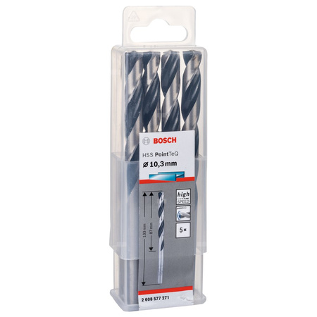 WIERT. HSS POINTTEQ  10.3MM 5PC